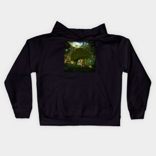 Cute fairy and little fox Kids Hoodie